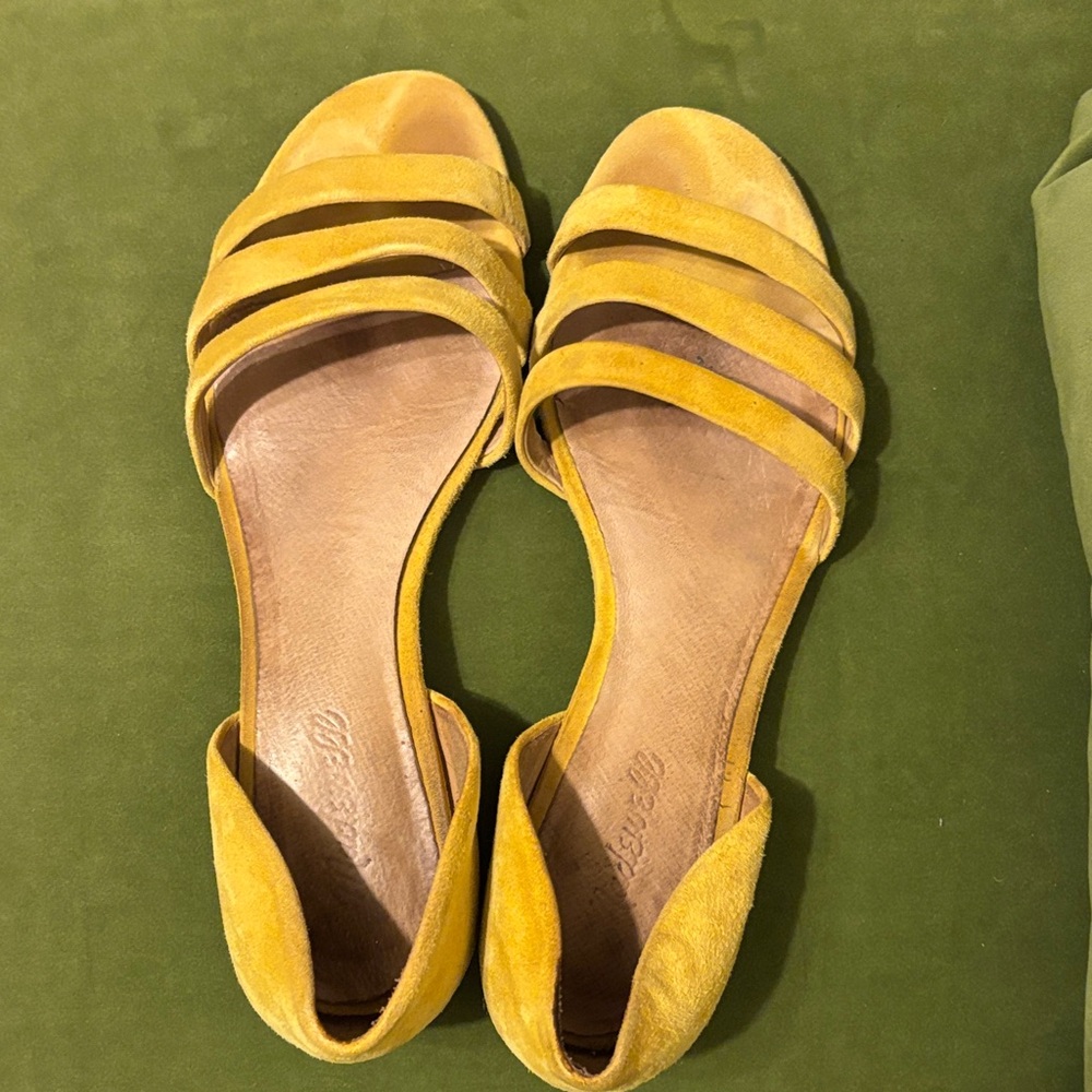 Madewell Yellow Strappy Sandals
